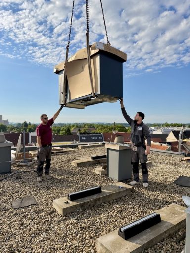 Versetzen einer 20kW Wärmepumpe